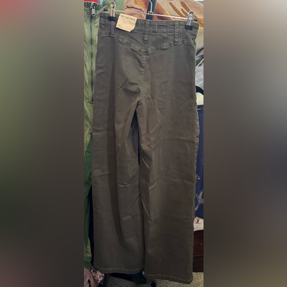 NWT Free People We The Free Libre Wide-Leg Jeans - thyme green - 25, 27 - Picture 9 of 12
